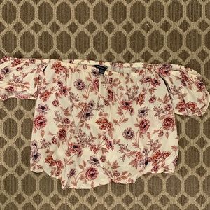 American eagle floral off the shoulder top